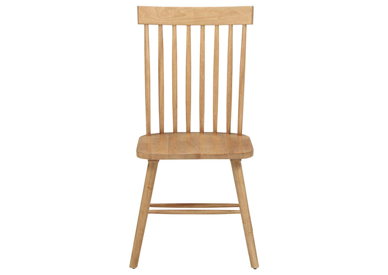 122502 Andrews Windsor Spindle Back Dining Side Chair Light Ash (Set of 2)