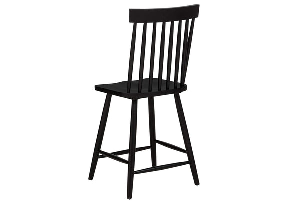 122508-S5B Andrews 5-piece Round Counter Dining Set Light Ash and Black