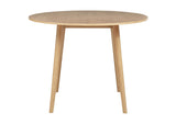 122508-S5W Andrews 5-piece Round Counter Dining Set Light Ash and White