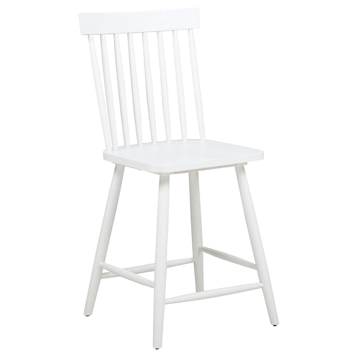 122508-S5W Andrews 5-piece Round Counter Dining Set Light Ash and White