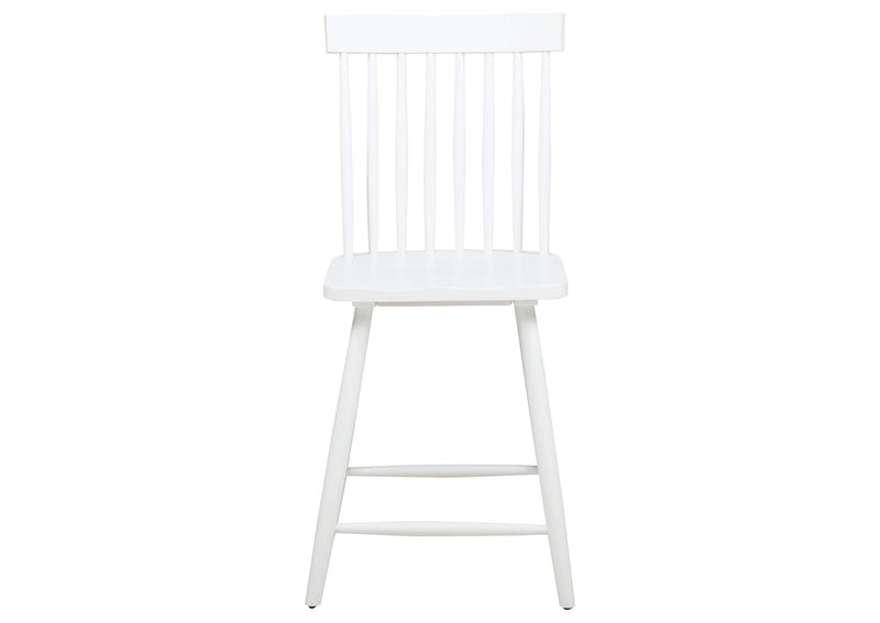 122508-S5W Andrews 5-piece Round Counter Dining Set Light Ash and White