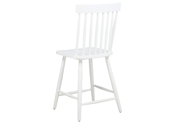 122508-S5W Andrews 5-piece Round Counter Dining Set Light Ash and White