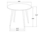 122508 Andrews 48-inch Round Counter Height Dining Table Light Ash