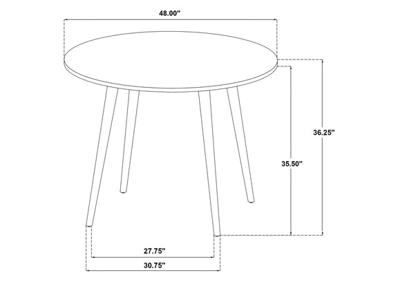 122508 Andrews 48-inch Round Counter Height Dining Table Light Ash