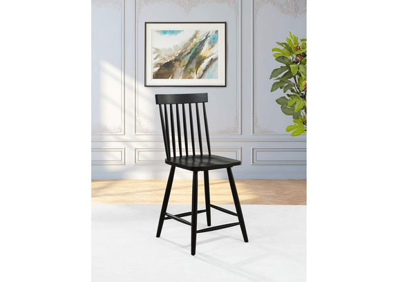 122509BLK Andrews Windsor Counter Height Dining Side Chair Black (Set of 2)