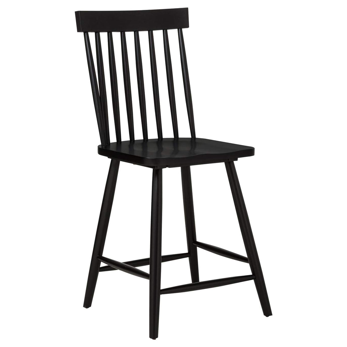 122509BLK Andrews Windsor Counter Height Dining Side Chair Black (Set of 2)
