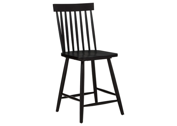 122509BLK Andrews Windsor Counter Height Dining Side Chair Black (Set of 2)