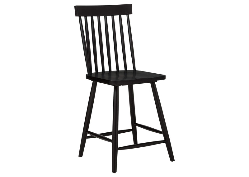 122509BLK Andrews Windsor Counter Height Dining Side Chair Black (Set of 2)