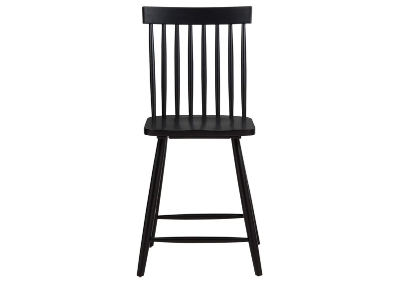 122509BLK Andrews Windsor Counter Height Dining Side Chair Black (Set of 2)