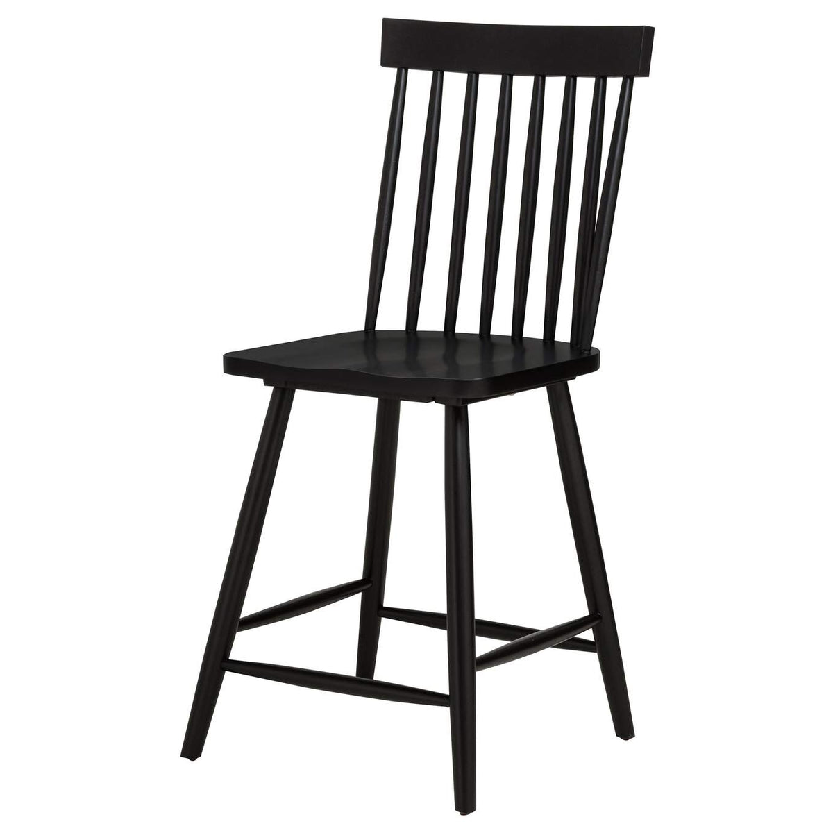 122509BLK Andrews Windsor Counter Height Dining Side Chair Black (Set of 2)