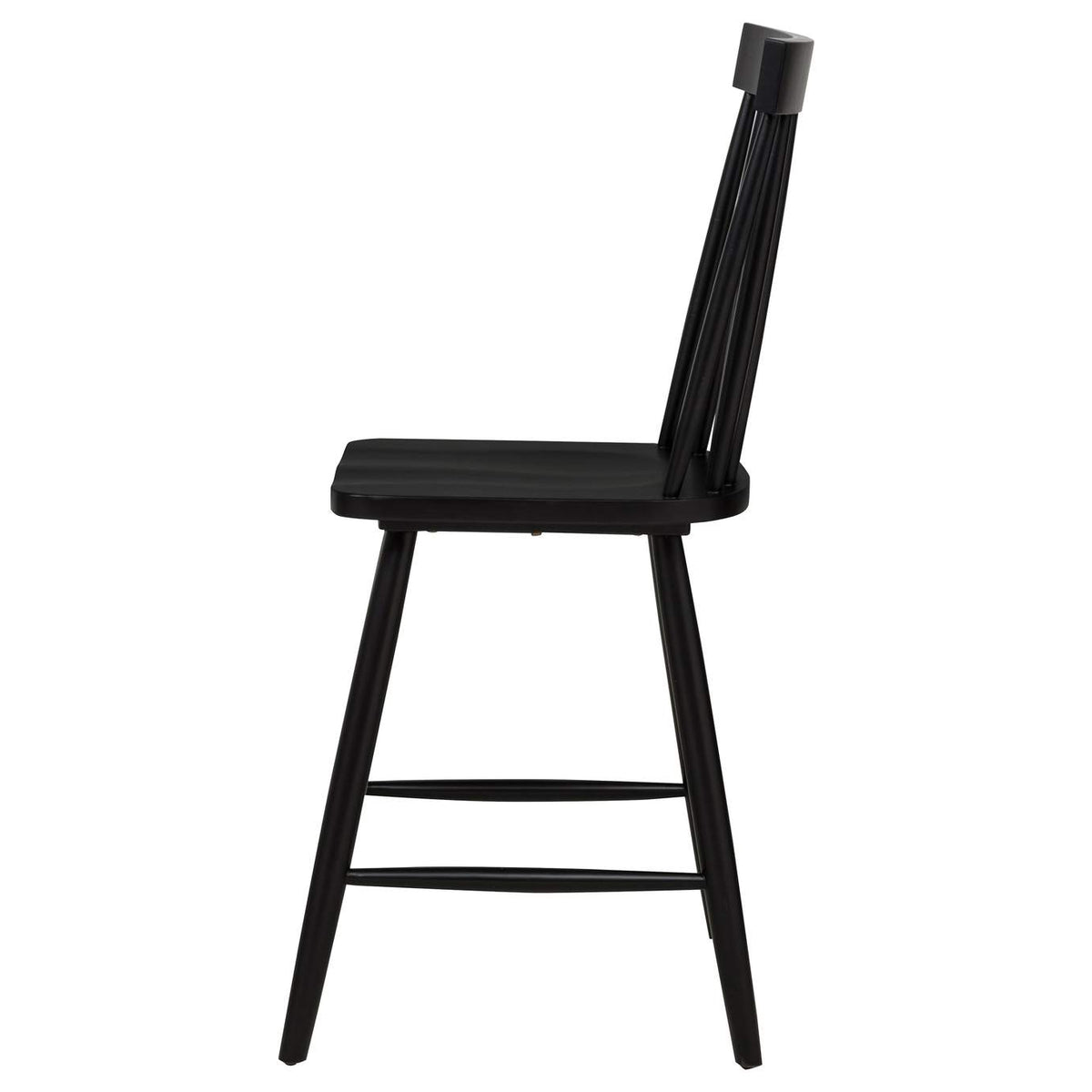 122509BLK Andrews Windsor Counter Height Dining Side Chair Black (Set of 2)