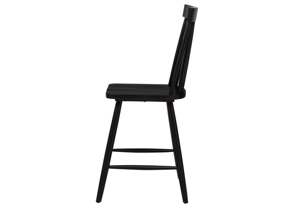 122509BLK Andrews Windsor Counter Height Dining Side Chair Black (Set of 2)