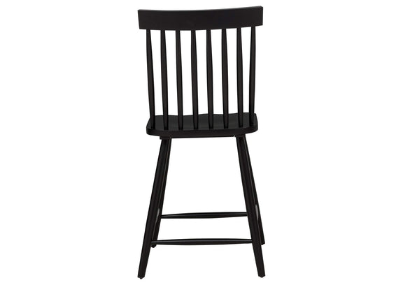 122509BLK Andrews Windsor Counter Height Dining Side Chair Black (Set of 2)