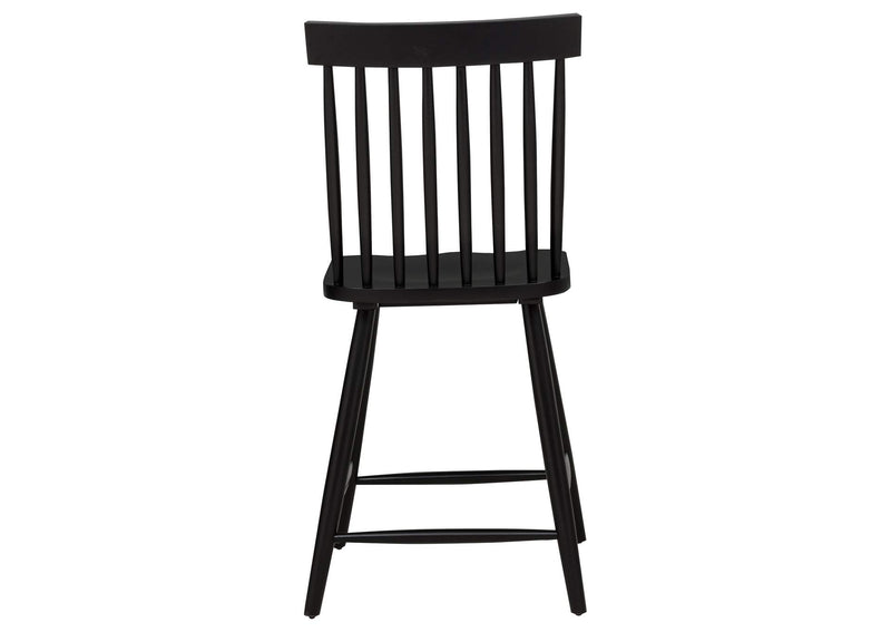 122509BLK Andrews Windsor Counter Height Dining Side Chair Black (Set of 2)
