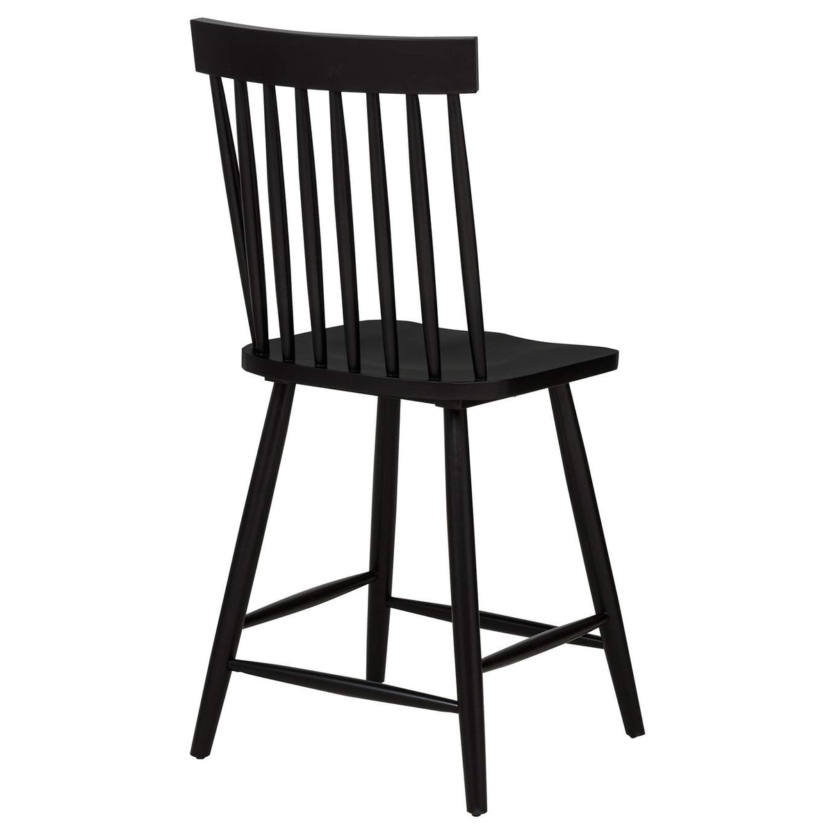 122509BLK Andrews Windsor Counter Height Dining Side Chair Black (Set of 2)