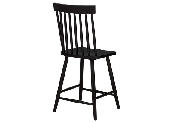 122509BLK Andrews Windsor Counter Height Dining Side Chair Black (Set of 2)