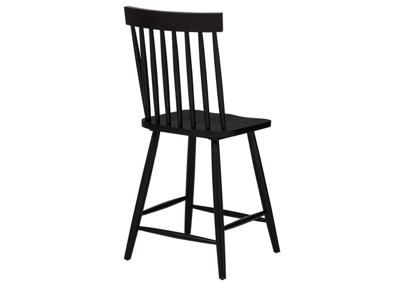 122509BLK Andrews Windsor Counter Height Dining Side Chair Black (Set of 2)