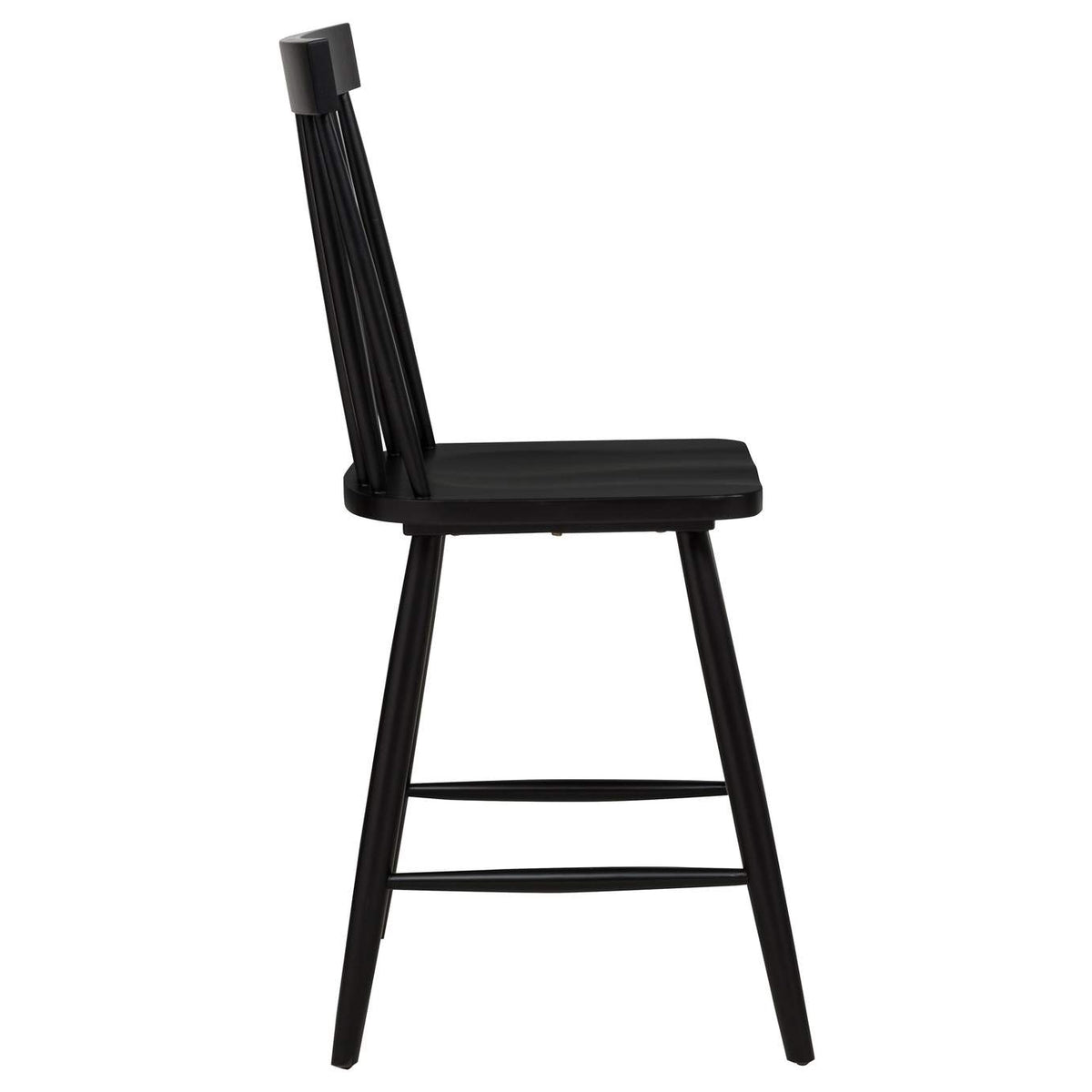 122509BLK Andrews Windsor Counter Height Dining Side Chair Black (Set of 2)