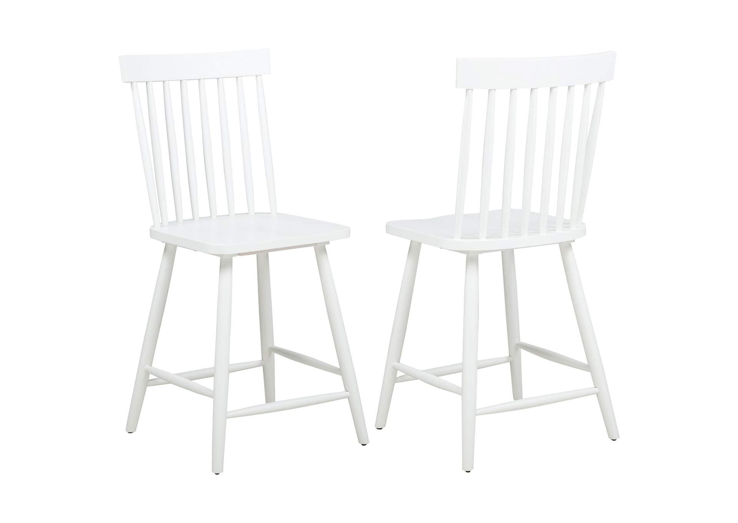 122509WHT Andrews Windsor Counter Height Dining Side Chair White (Set of 2)