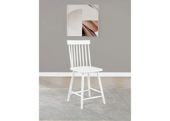 122509WHT Andrews Windsor Counter Height Dining Side Chair White (Set of 2)