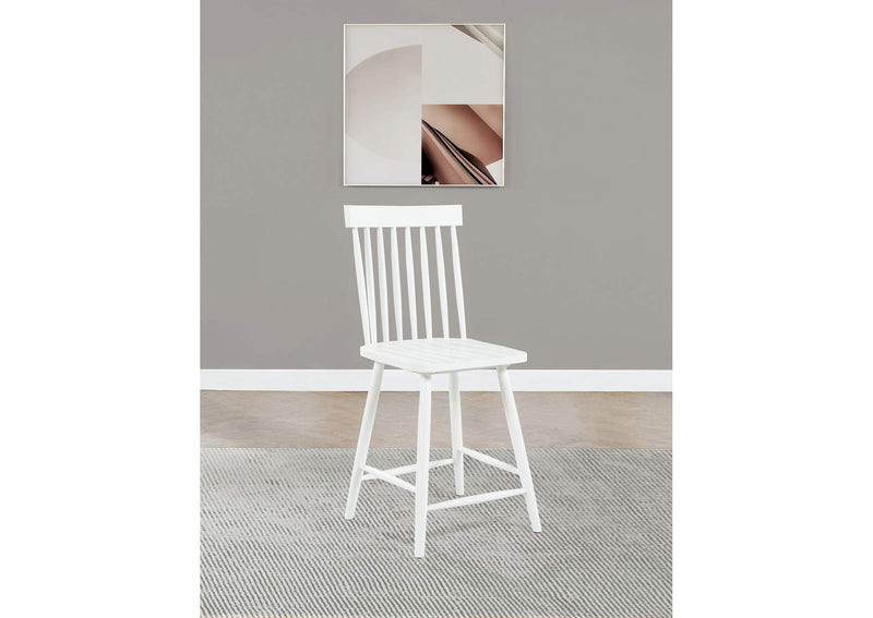 122509WHT Andrews Windsor Counter Height Dining Side Chair White (Set of 2)