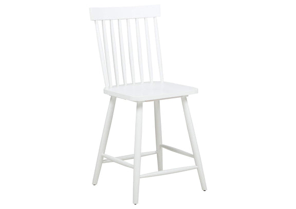 122509WHT Andrews Windsor Counter Height Dining Side Chair White (Set of 2)