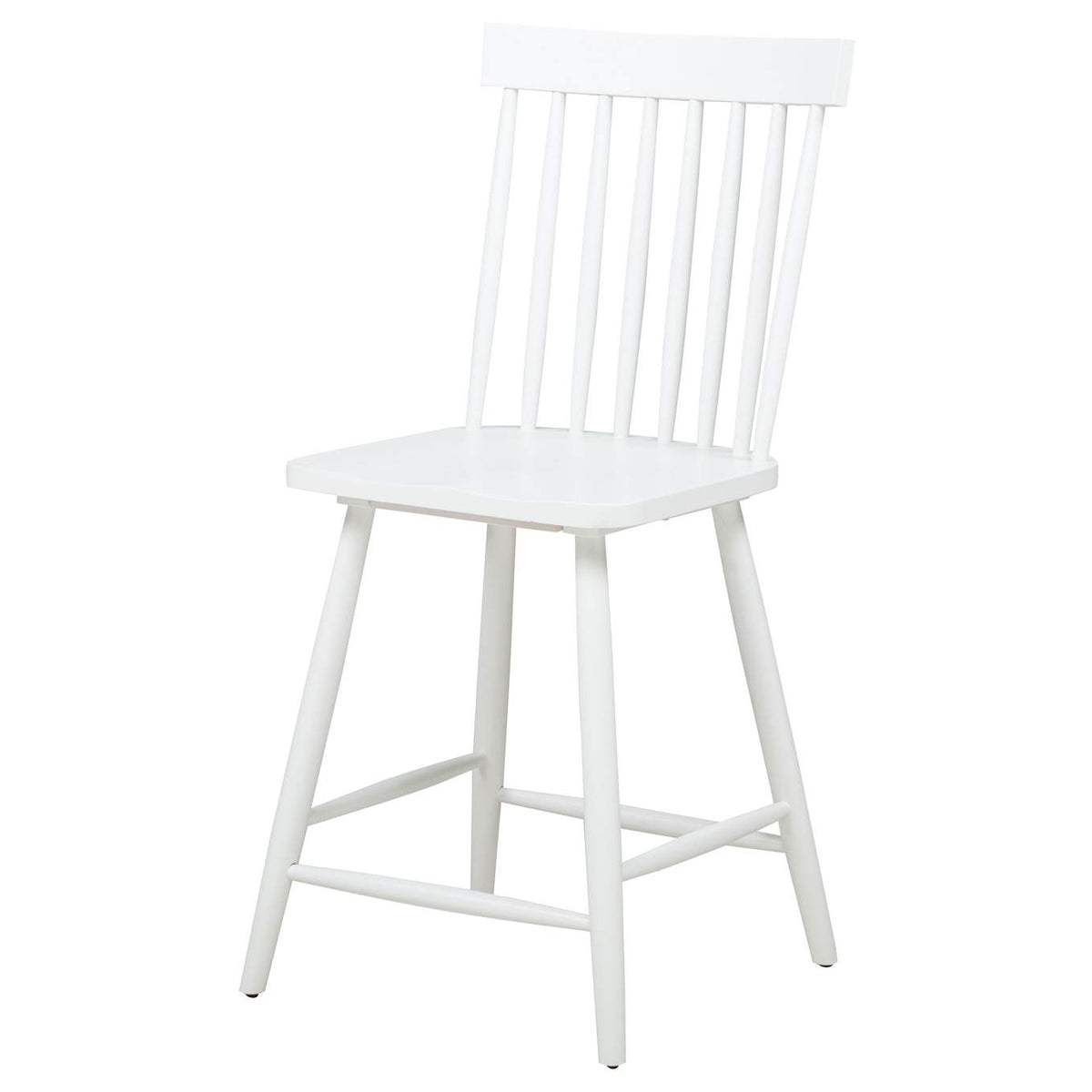 122509WHT Andrews Windsor Counter Height Dining Side Chair White (Set of 2)