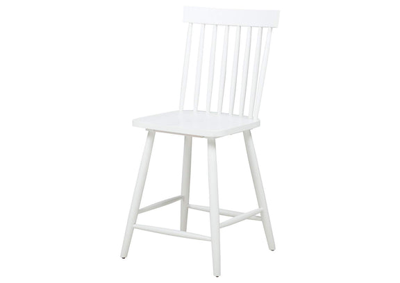 122509WHT Andrews Windsor Counter Height Dining Side Chair White (Set of 2)