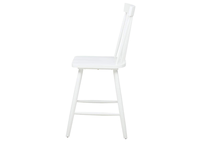 122509WHT Andrews Windsor Counter Height Dining Side Chair White (Set of 2)