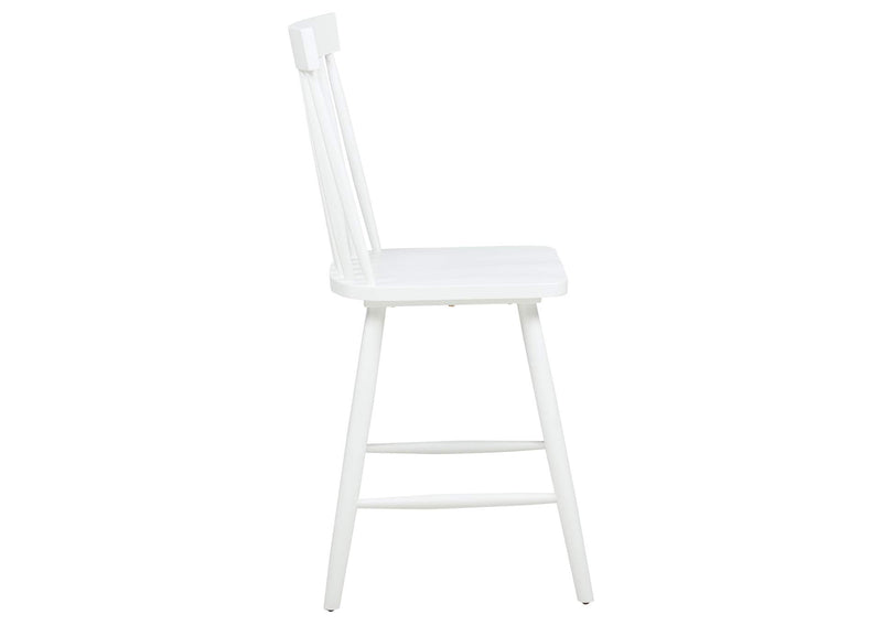 122509WHT Andrews Windsor Counter Height Dining Side Chair White (Set of 2)