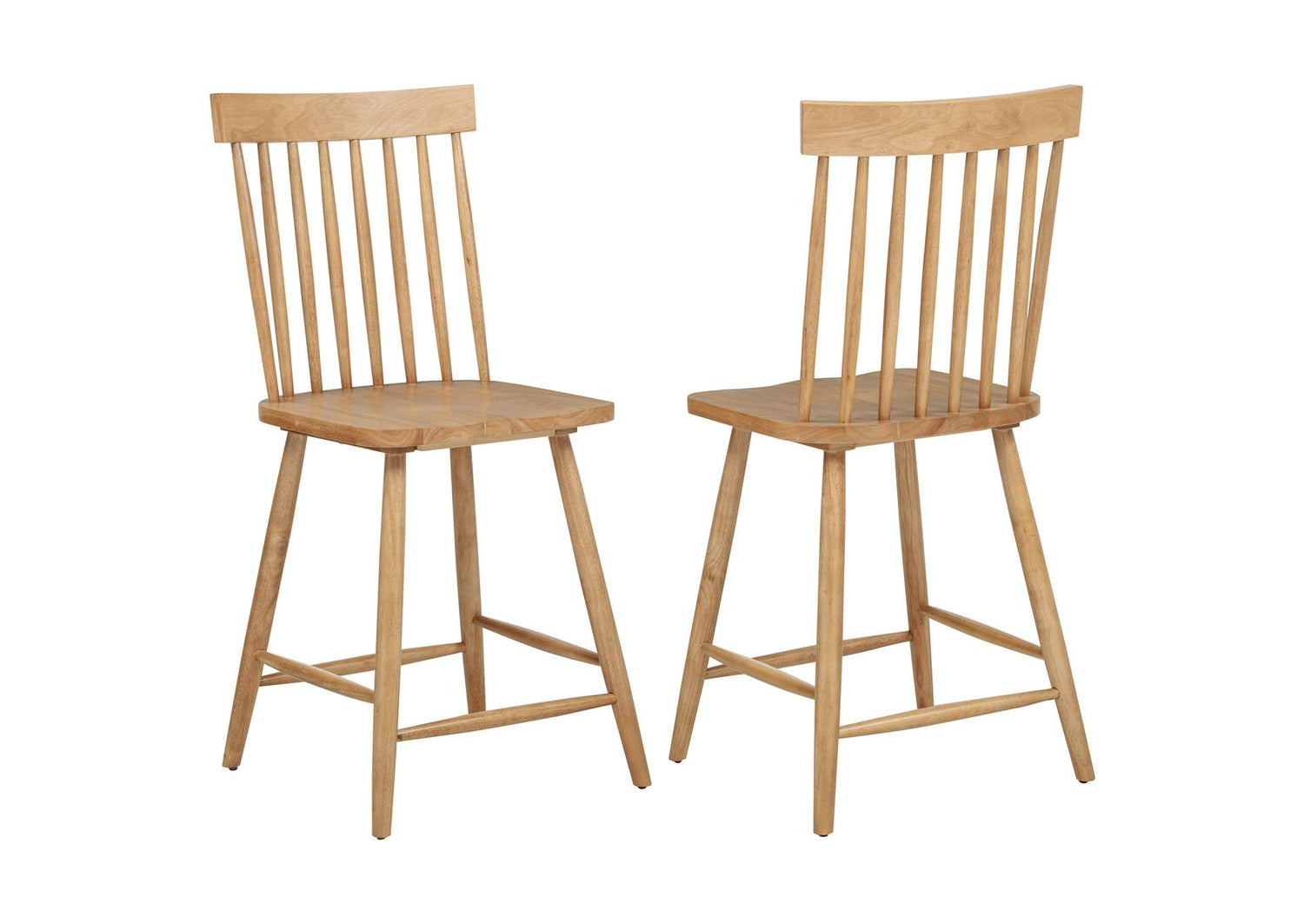 122509 Andrews Windsor Counter Height Dining Side Chair Light Ash (Set of 2)