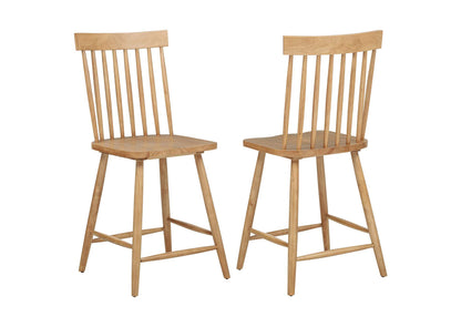 122509 Andrews Windsor Counter Height Dining Side Chair Light Ash (Set of 2)