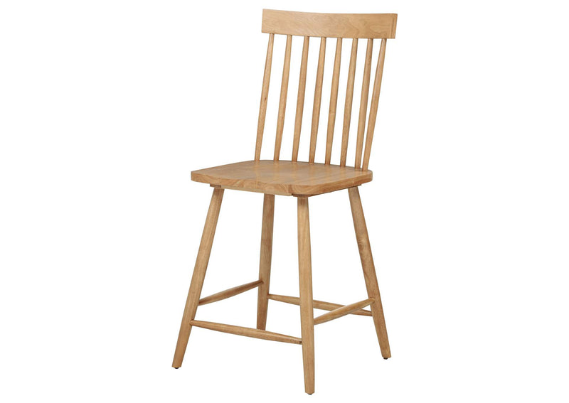 122509 Andrews Windsor Counter Height Dining Side Chair Light Ash (Set of 2)