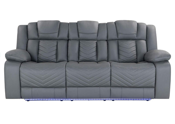 U7068-GREY_10-PRS_W_DDT+WC+LED U7068 GREY 10 POWER RECLINING SOFA WITH DDT, WC AND LED