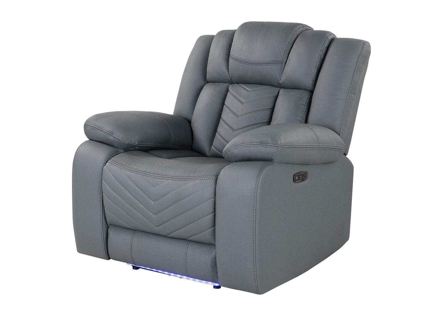 U7068-GREY_10-PR_W_LED U7068 GREY 10 POWER RECLINER WITH LED