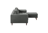 REN-L01143-SEC Cave Ash Gray Velvet Sectional
