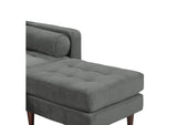 REN-L01143-SEC Cave Ash Gray Velvet Sectional