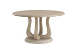 123120 Trofello Round 60-inch Pedestal Dining Table White Washed