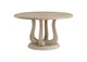 123120 Trofello Round 60-inch Pedestal Dining Table White Washed