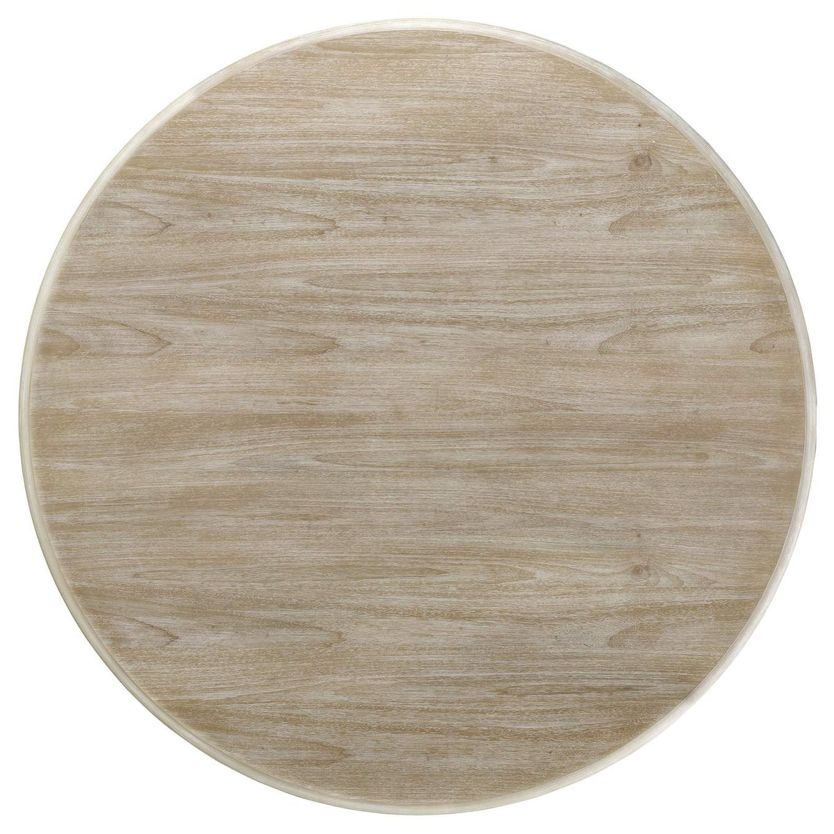 123120 Trofello Round 60-inch Pedestal Dining Table White Washed