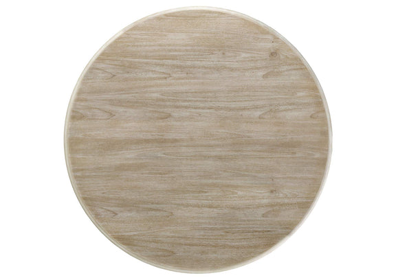 123120 Trofello Round 60-inch Pedestal Dining Table White Washed