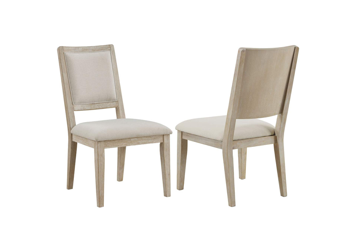 123122 Trofello Cushioned Dining Side Chair White Washed (Set of 2)