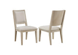 123122 Trofello Cushioned Dining Side Chair White Washed (Set of 2)