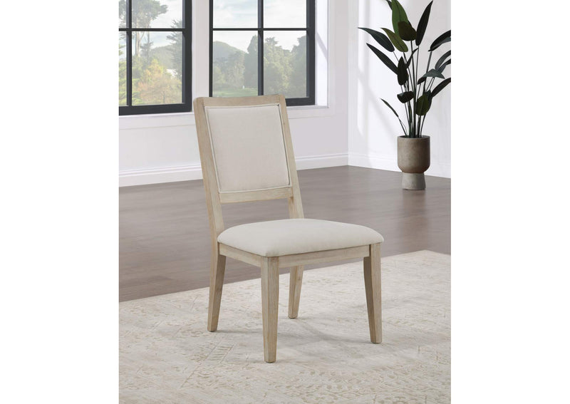 123122 Trofello Cushioned Dining Side Chair White Washed (Set of 2)