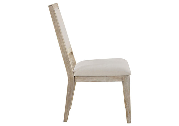 123122 Trofello Cushioned Dining Side Chair White Washed (Set of 2)