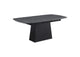 123131 Potero 73-inch Faux Marble Extension Leaf Dining Table Black