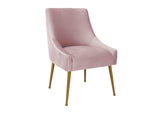 TOV-D68313 Beatrix Pleated Mauve Velvet Side Chair