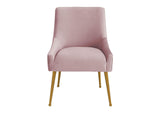 TOV-D68313 Beatrix Pleated Mauve Velvet Side Chair