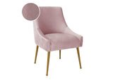 TOV-D68313 Beatrix Pleated Mauve Velvet Side Chair