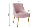 TOV-D68313 Beatrix Pleated Mauve Velvet Side Chair
